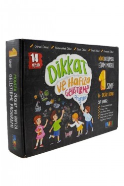 1. Sınıf Dikkat Ve Hafıza Geliştirme Programı Seti(5-8 Yaş),14 Kitap